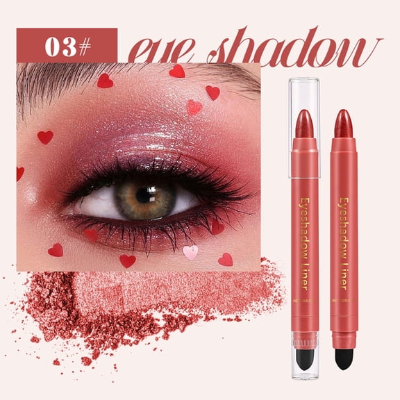 Eyeliner Pencil Waterproof Eye Shadow Pencil Two In One Eye Makeup Tool Natural Silk Texture Long Lasting Smudge Resistant Easy To Apply Makeup Essential