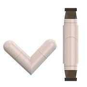 Eyeliner Stamp, Wing Tip Pen, Double Ended Marker, Smudge Resistant Formula Quick Dry Ink Black Colour, Ideal for Parties, Travel, Workdays, Weddings, Dates(Brown)