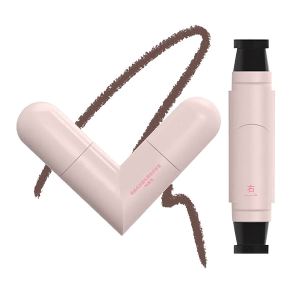 Eyeliner Stamp Wingliner,Eye Liner Stamp,Eyeliner Stamp,Wing Tip Pen,Double Ended Marker,Smudge Resistant Formula Quick Dry Ink Black Colour,Ideal for Parties,Travel,Workdays,Weddings(Brown)