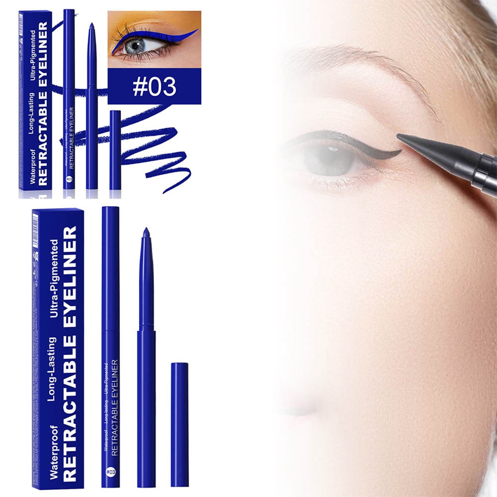 Eyeliner Water Smudge Resistant Long Wearing Retractable 2024 Colored