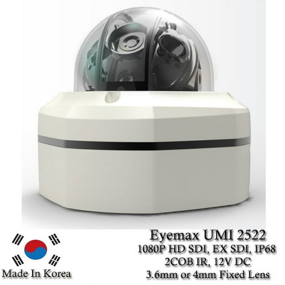 Eyemax Hammer Series UMI 2522 1080P HD-SDI, EX SDI Vandal DOME IR Camera 3.6mm 12V DC ( Made In Korea )