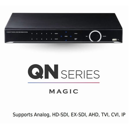 Eyemax Magic QN Series Magic Viewer DVR system, 16ch 4K video and record Plus mode upto 32CH, auto-detect Analog and EX -SDI, HD-SDI, IP, TVI, CVI -2TB HDD-