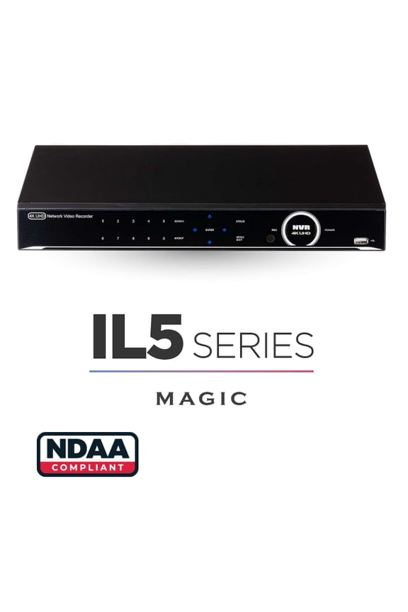 Magic Viewer IL5 Series NVST-IL5216E 16CH 4K NVR System Network Video Recorder 16 POE Inputs -4TB HDD-
