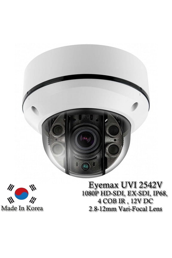 Storm Series UVI-2542V 1080P HD-SDI, EX SDI Vandal DOME IR Camera 2.8-12mm 12V