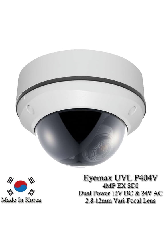 Storm Series UVL-P404V 4MP EX-SDI Vandal DOME Camera 2.8-12mm Dual Power