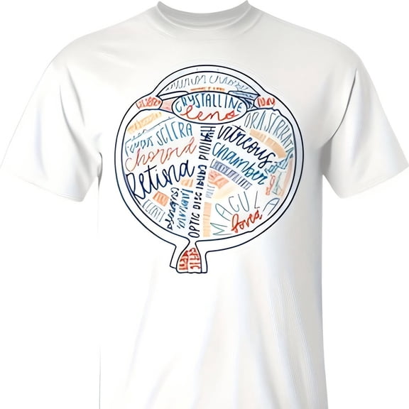 Eyes Anatomy Optometry Future Optometrist Optil T-Shirt 220g Cotton Crew Neck Top With Gentle Be Y1