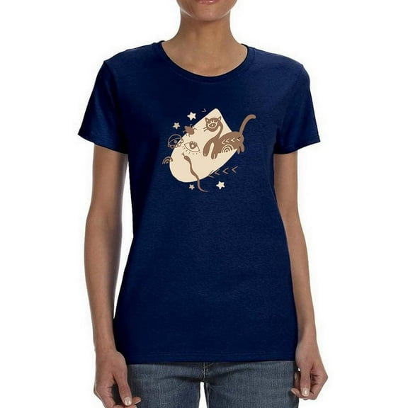 Eyes And Snake Art Shaped T-Shirt Women -Image by Shutterstock, Female XX-Large