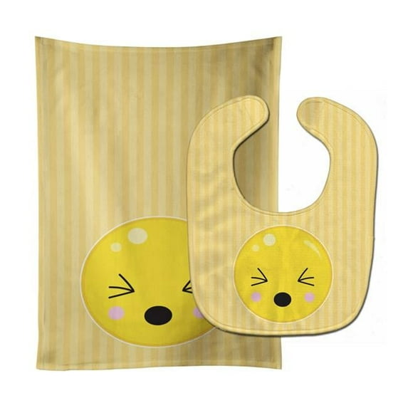 Eyes Closed Face Baby Bib & Burp Cloth
