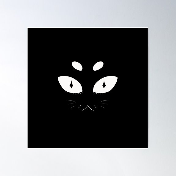 Eyes In The Dark Poster Wall Art, Modern Wall Decor For Living Room Bedroom, 30x30 UNFRAMED