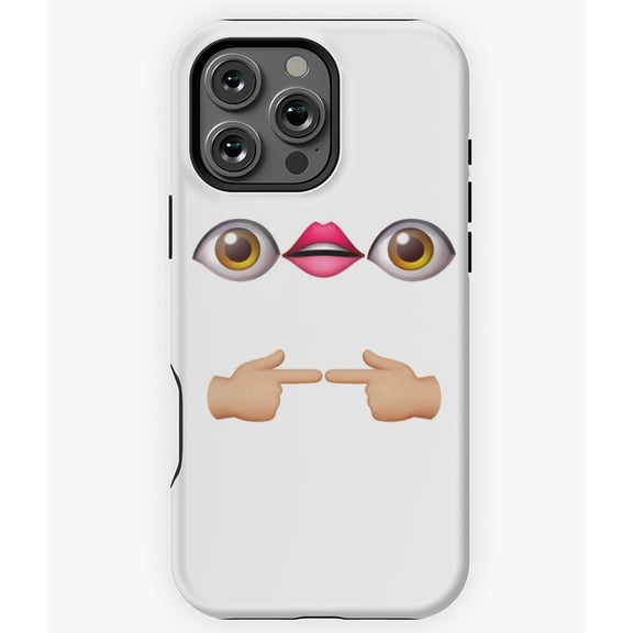 Eyes Mouth Hands Emojis Funny Meme Phone Case for iPhone 16 15 14 13 12 11 Pro Max