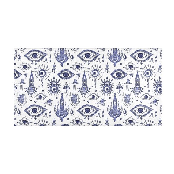 Eyes Pattern Bath Mat 39x20 Inch Soft Absorbent Non-Slip Plush Bathroom Rug for Floor