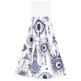 thumbnail image 1 of Eyes Pattern Hand Towels 2 Pack Quick Dry Velvet Soft with Velcro Kitchen Bath 14x18in, 1 of 7
