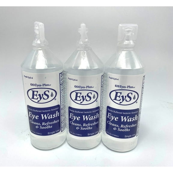Eyes-Plus 4-oz Eye Wash - 3-Bottles - Cleans, Refreshes, Soothes