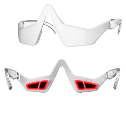 Under Eyes Red Light Therapy Massager Glasses,Microcurrent Eye face led red light Beauty Device under Eye Massager Eyes Bag Remover for Reduce Dark Circles Puffiness Wrinkles Relax Eye Strain