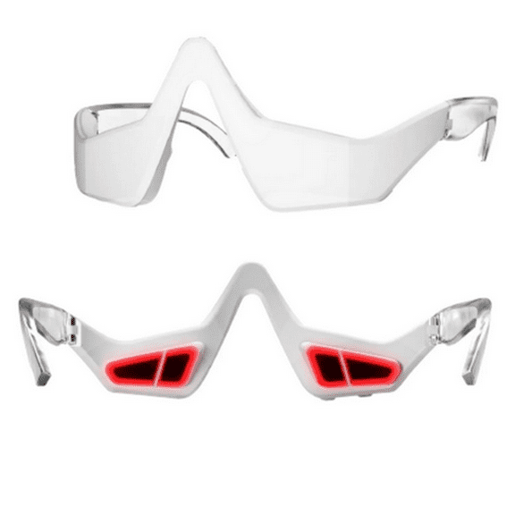 Under Eyes Red Light Therapy Massager Glasses,Microcurrent Eye face led red light Beauty Device under Eye Massager Eyes Bag Remover for Reduce Dark Circles Puffiness Wrinkles Relax Eye Strain
