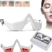 Under Eyes Red Light Therapy Massager Glasses,Microcurrent Eye face led red light Beauty Device under Eye Massager Eyes Bag Remover for Reduce Dark Circles Puffiness Wrinkles Relax Eye Strain(1PCS)