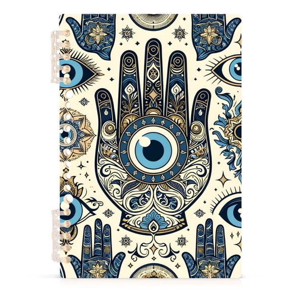 Eyes on Boho Hands Spiral Journal Notebook College Ruled Notebook 8.3" x 5.7" A5 Lined Thick Paper Page