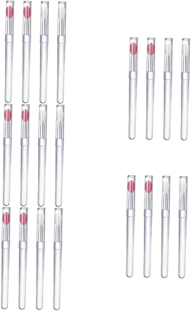 Eyeshadow Brushes 20 Pcs Silicone Lip Brush with Lid Makeup Makeup