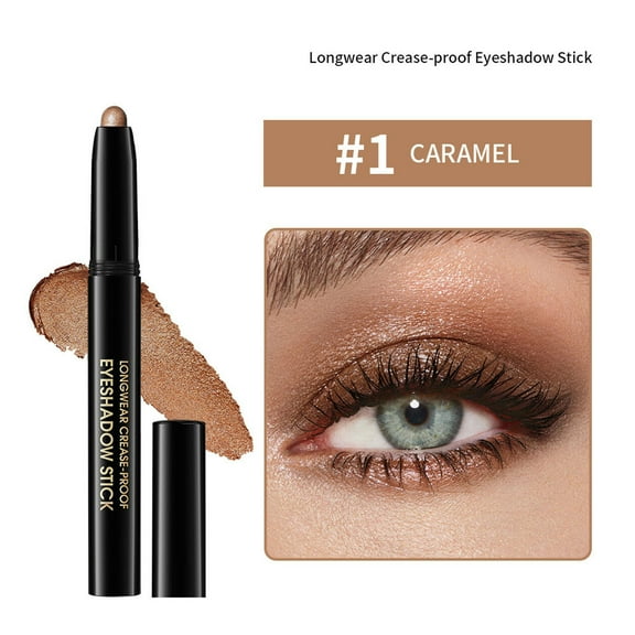 Eyeshadow,Eye Shadow Sticks,Pearlescent Eye Stick Brightening Highlight Silkworm Pen,Cream Eye Shadow Sticks for Eyes,Matte Waterproof Pencil Eye Applicator Stick(A)