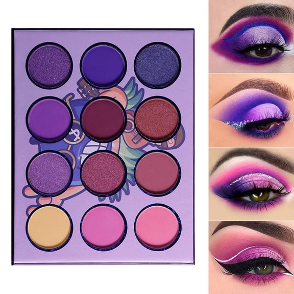 Eyeshadow Palette Makeup Cosmetics Diamond Glitter Metallic 16 Color Creamy Pigmented Professional Mini Eye Shadow Kit