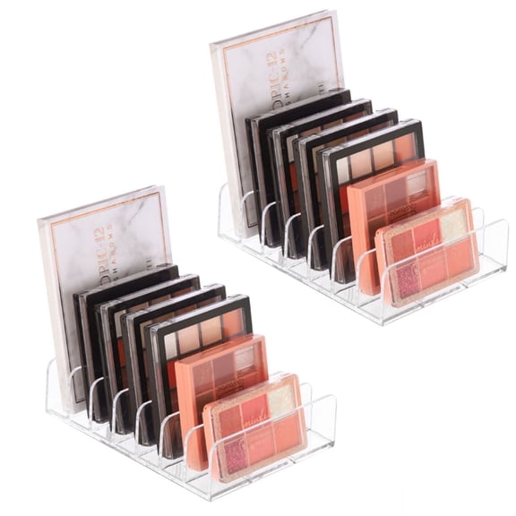 Eyeshadow Palette Makeup Organizer, 7 Section Divided Acrylic Eyeshadow Storage Holder for Vanities,Bathroom Countertop