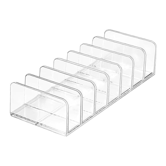 Eyeshadow Palette Organizer ,Clear 7 Section Divided Makeup Palette Rack ,Blush Holder, Cosmetics Storage Organizer