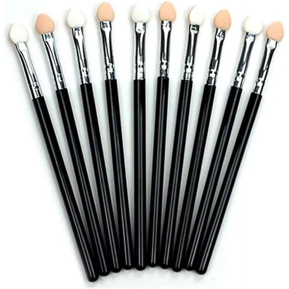 Eyeshadow Sponge Applicators,10 Pcs Disposable Eyeshadow Sponge, Reusable Eyeshadow Sponge Applicators,Comfortable Brush Sponge Tipped Oval Makeup Applicator for Eyeliner Brush