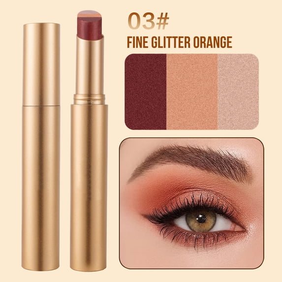 Eyeshadow Stick, 2026 New Cream Eyeshadow Stick, 3-in-1 Gradient Eyeshadow Stick for Matte Shimmer Makeup, Day Night Looks