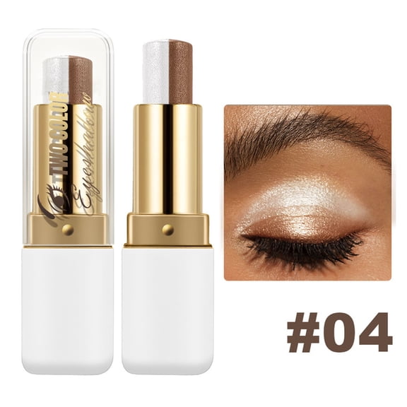 Eyeshadow Stick, Cream Eyeshadow Pencil, Waterproof Long Lasting Shimmer Glitter Eye Makeup Stick for Blendable Gradient Eye Look with Smooth Texture and Portable Design