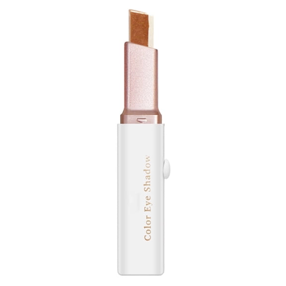 Eyeshadow Stick Dual Color 2 in 1 Gradient Eyeshadow Stick Waterproof Long Lasting Creamy Eyeshadow 2g, Gold Shimmer Eyeshadow Stick for Easy Eye Makeup