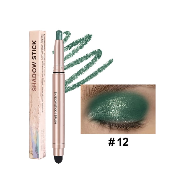 Eyeshadow Stick Makeup, Long-Lasting Cream Eyeshadow Stick, Smooth Cream Shimmer Shadow Pencil, Waterproof Eye Shadow Highlighter Stick Makeup Create Multi-Dimensional Eyes Look (#12)
