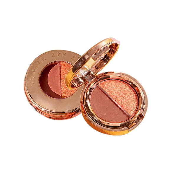 Eyeshadow Two Color Eyeshadow Tinted Mini Eyeshadow With Superb Blendability Wearable For 12 Hours Pumpkin Earth Tone Orange Base Gold Glitter Eyeshadow Makeup Beauty Tools Back to Dorm for wedding