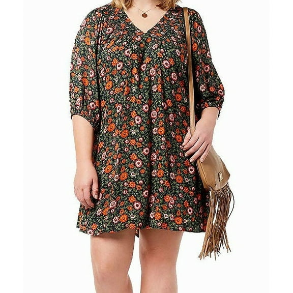 Eyeshadow Womens Plus Smocked Peasant Shift Dress