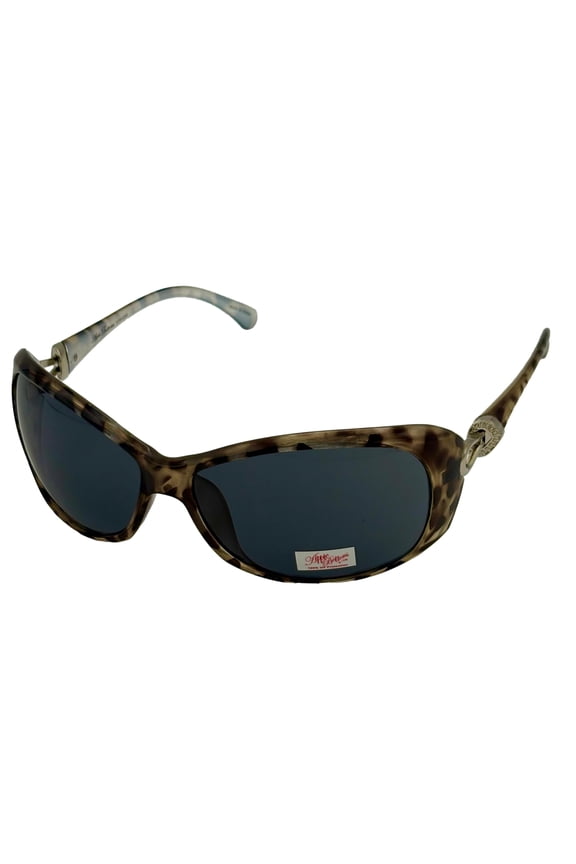 Womens Rectangle Plastic Sunglass Black Tortoise, Smoke Lens #8 2