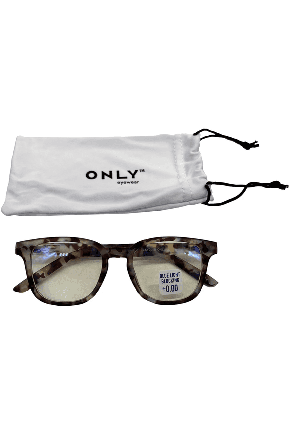 Eyewear The Performer Multi Speckled Crystal Frame Rubberized Blue Light Blocking Glasses with Microfiber Case, Durable Comfortable Screen Protection for Work, Digital Use, Brown