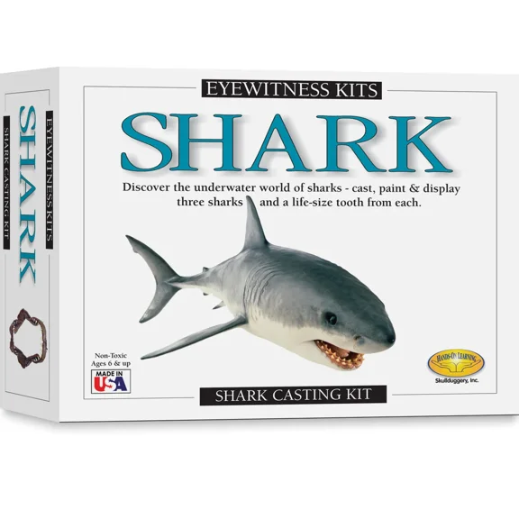 Eyewitness Kits Perfect Cast Sharks Cast, Paint, Display and Learn Craft Kit