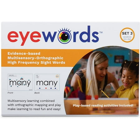 Eyewords Multisensory-Orthographic Sight Word Teaching Cards, Set #3, Words 101-150