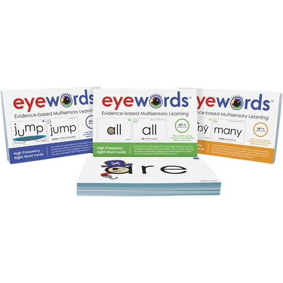 Eyewords- Multisensory Sight Word Cards Bundle, Sets #1-#3, Words 1-150
