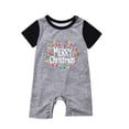 thumbnail image 1 of Eygvbb Christmas Pajamas Matching Family Baby Romper Raglan Short Sleeve Onesie Light Wreath Print Snap Closure Jumpsuit Soft Loungewear, 1 of 6