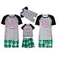 thumbnail image 1 of Eygvbb Christmas Pajamas Men Matching Family Pajama Set Raglan Short Sleeve Top with Three Christmas Tree Print Plaid Shorts Two Piece Sleep Outfit Comfort Loungewear, 1 of 6
