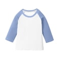 thumbnail image 1 of Eygvbb Girls Tops Kids Raglan 3/4 Sleeve Crew Neck T‑Shirt Casual Pullover Top Basic Daily Outfit Loose Fit Versatile Layering Tee for 3‑14 Years Old, 1 of 6