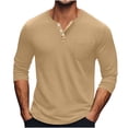 thumbnail image 1 of Eygvbb Mens T-Shirts Men's Breathable Solid Color Long Sleeves Round Neck Shirt Fashionable and Soft and Comfortable Long Sleeve Tops, 1 of 6