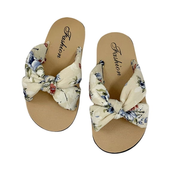 Eyicmarn Bohemian Toddler Princess Slide Sandals with Soft Sole for Kids Girls