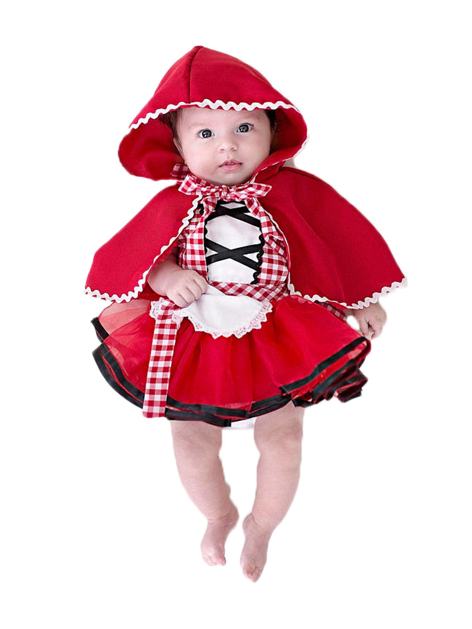 Eyicmarn Cosplay Little Red Riding Hood Garment for Babies with Cape - image 1 of 6