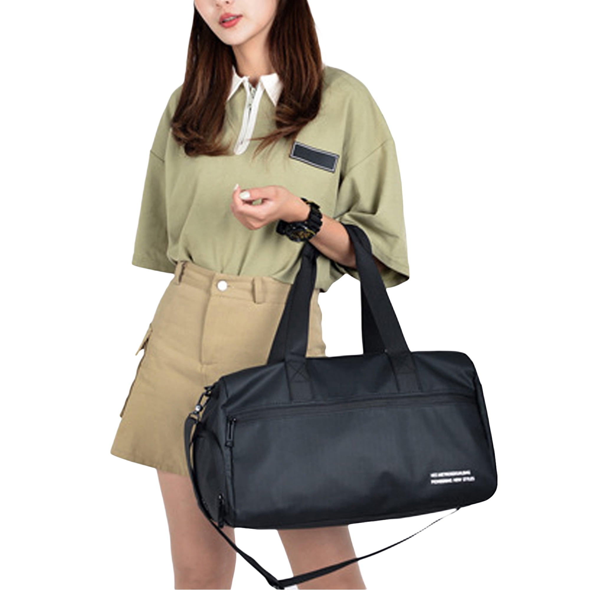 Eyicmarn Lightweight Gym Bags Sports Duffle Bag with Wet Pocket Shoe ...