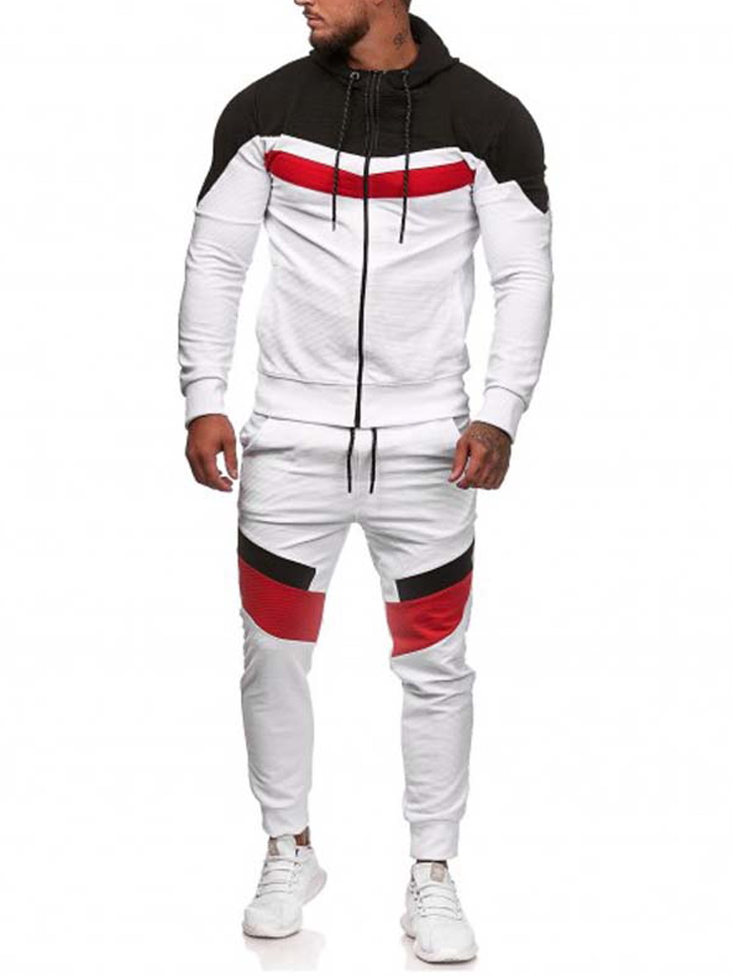 Mens Sweatsuits 2 Piece Hoodie Tracksuit Sets Casual Pants Jogging Suits