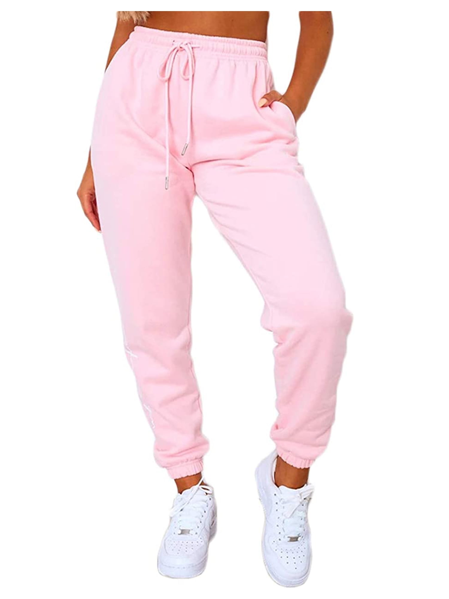 Eyicmarn Women Athletic Gym Sports Jogger Pants Thicken Sweatpant Slacks Trousers