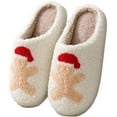 thumbnail image 1 of Eyicmarn Women Men Christmas Slippers Cute Santa Elk Gingerbread Man Slippers, 1 of 2