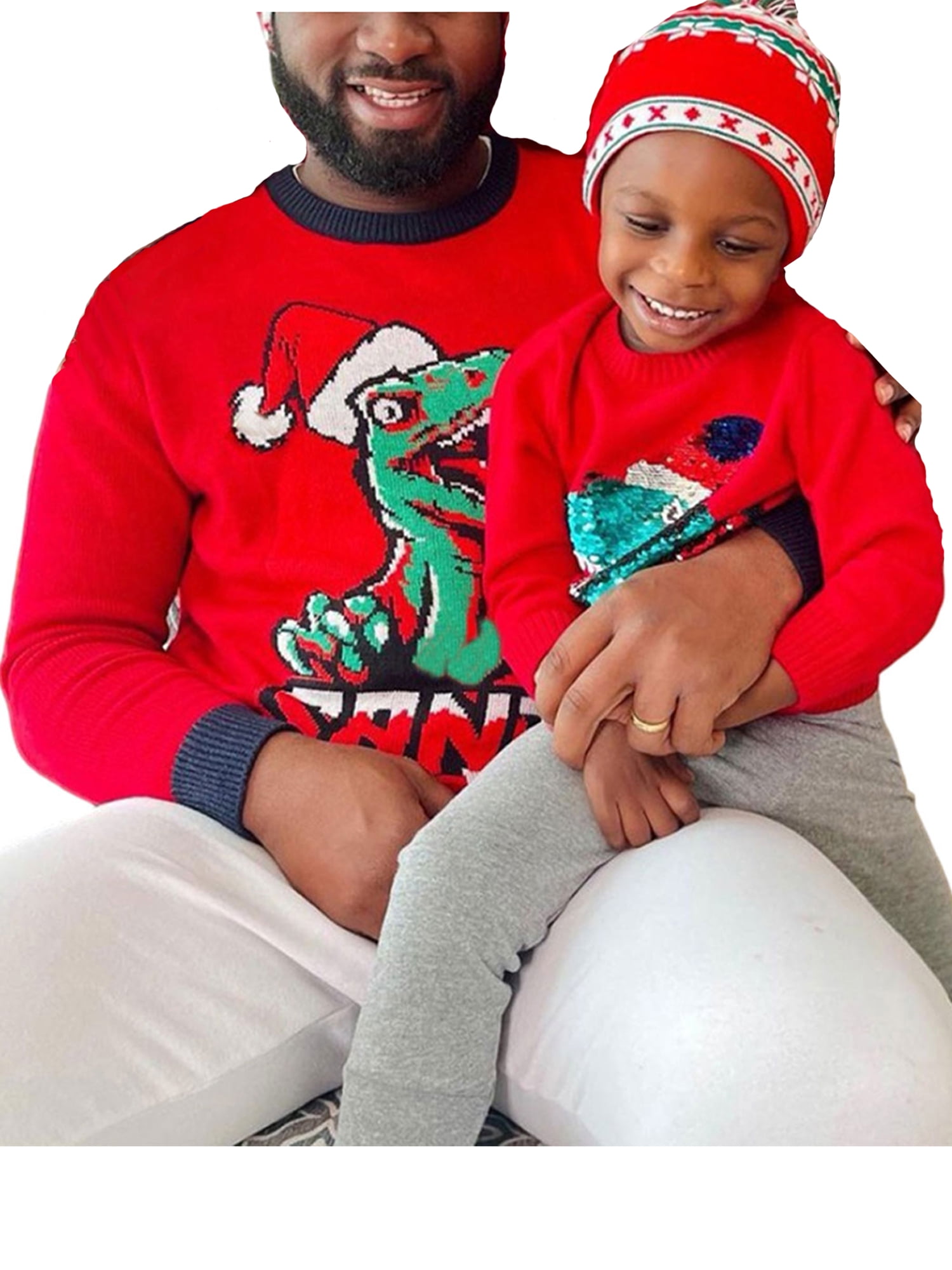 Eyicmarn Womens Mens Kids Ugly Christmas Sweater Family Matching