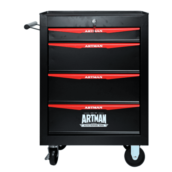 Eyisean 20" 4-Drawer Rolling Tool Chest on Wheels, Heavy Duty Mobile Metal Tool Box Organizer with Lockable Wheels & Ball Bearing Drawers, Multifunctional Steel Tool Cart for Repair Shop, Garage